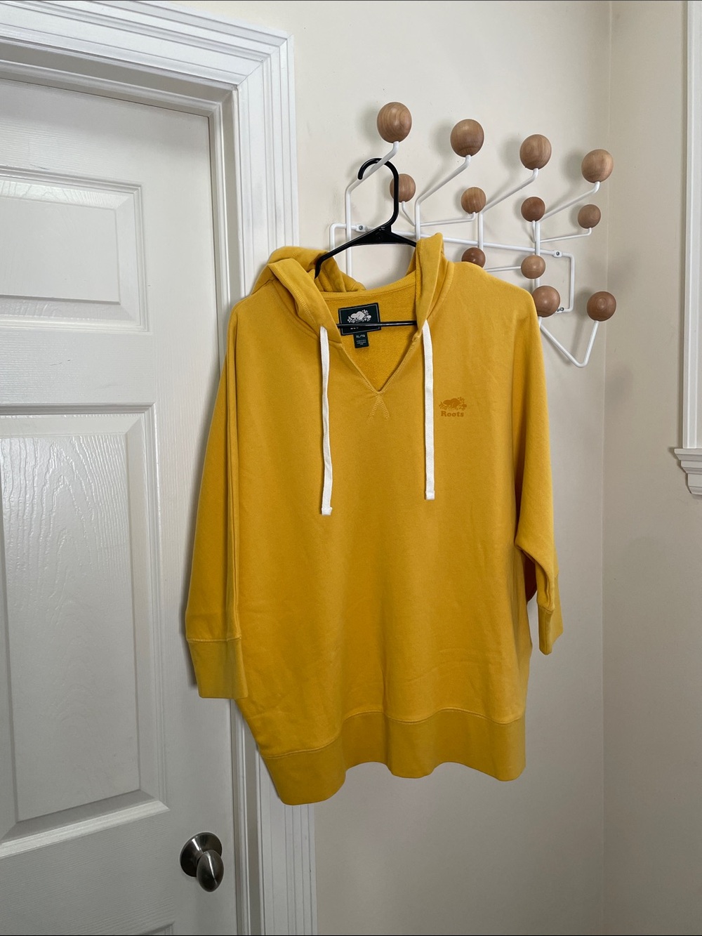 Roots - Classic Baggy Hoodie Pullover Mustard Yellow XL